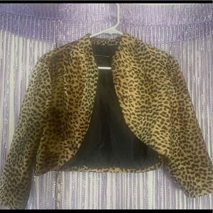 Connected mini party sweater girls faux fur